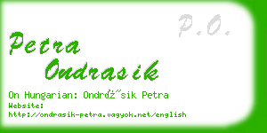 petra ondrasik business card